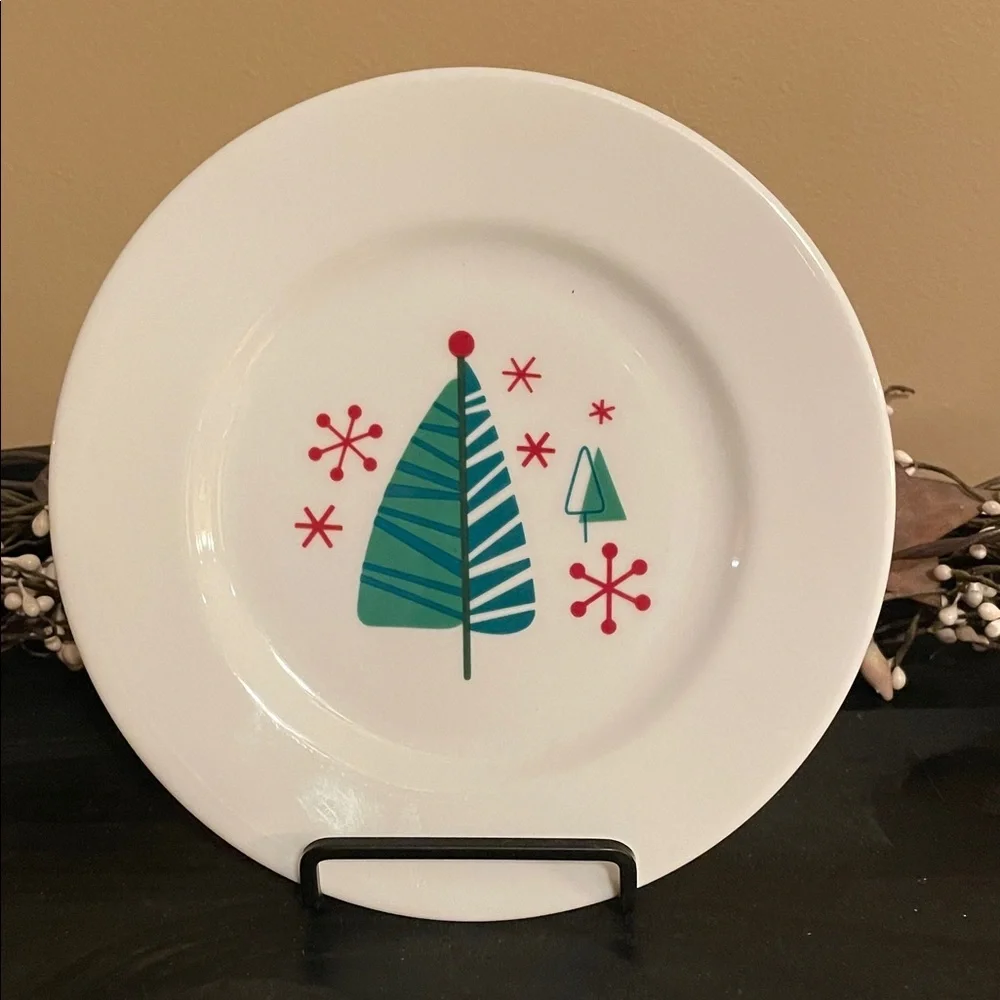 Crate&Barrel “Cool Yule” Christmas Salad/Dessert Plate